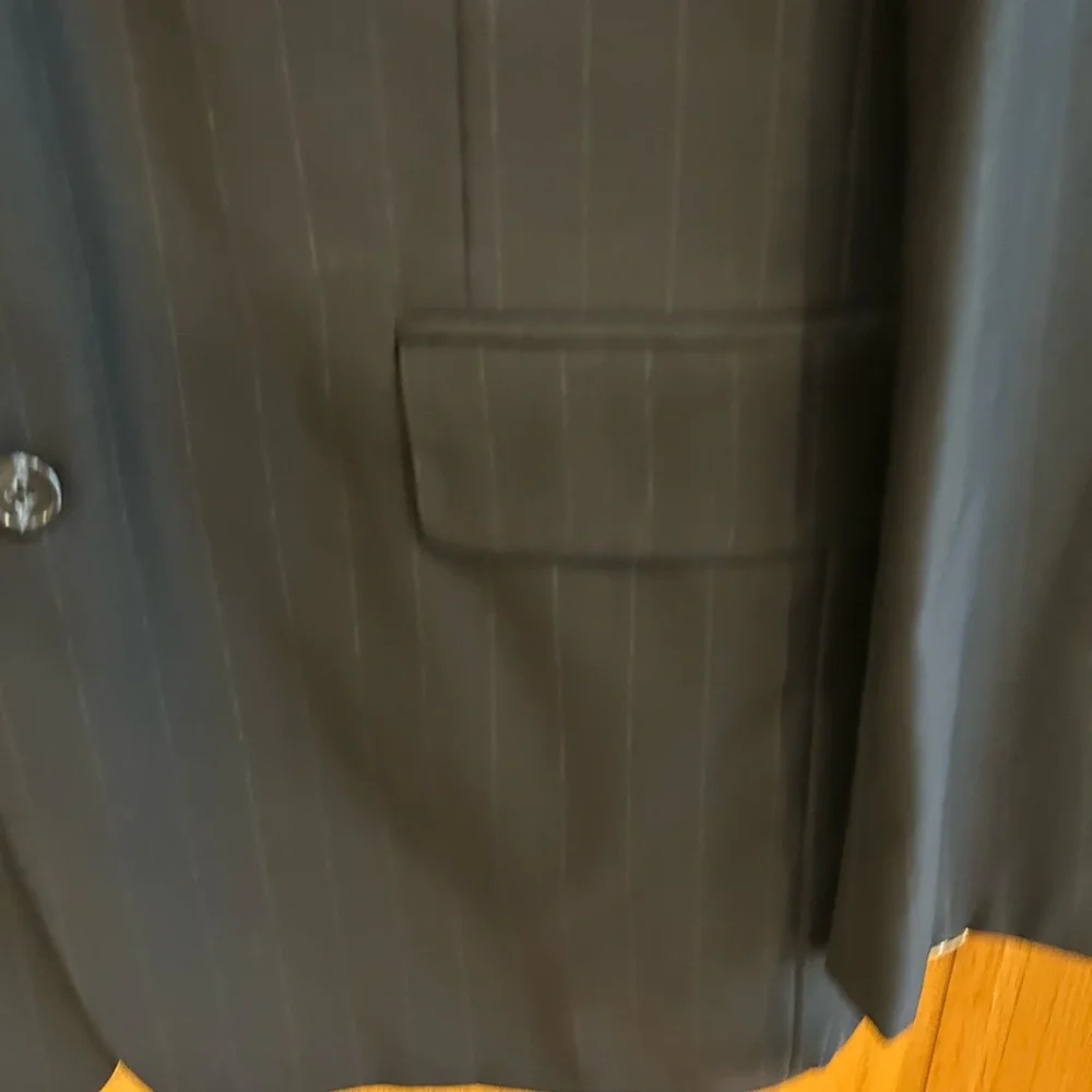 Hickey Freeman for‎ Nordstrom Black Pinstripe Men’s Blazer Suit Coat Wool 41L